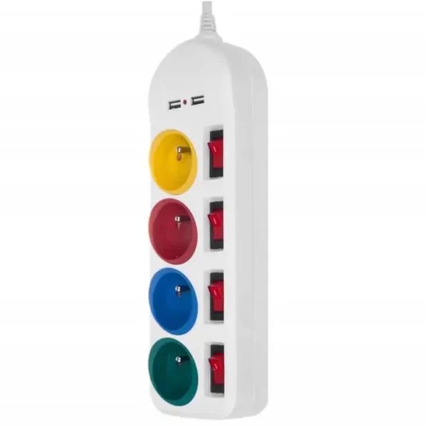 French Type Colorful Power Socket white