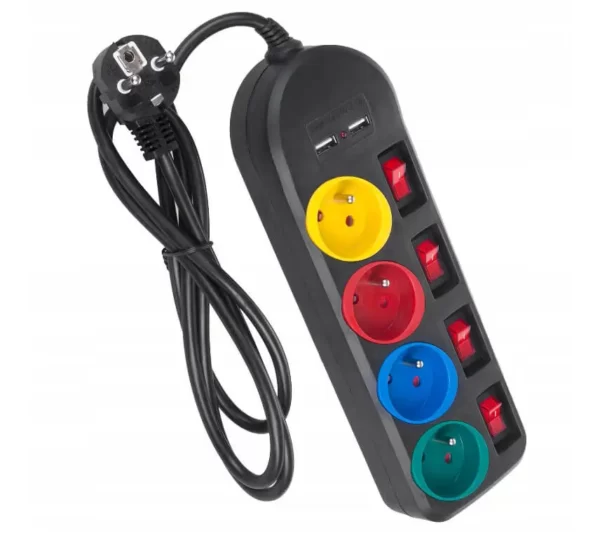 French Type Colorful Power Strip